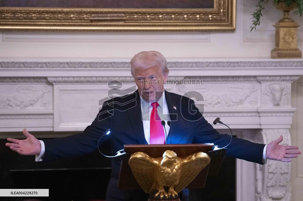 President Donald J Trump participates in the White House Iftar Dinner