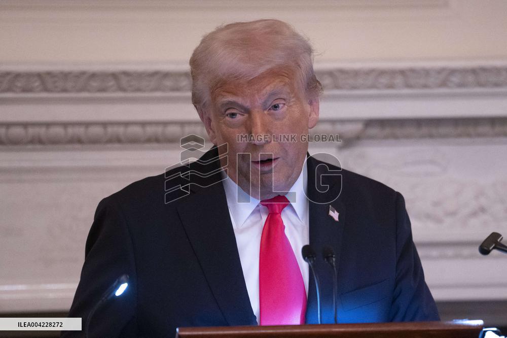 President Donald J Trump participates in the White House Iftar Dinner