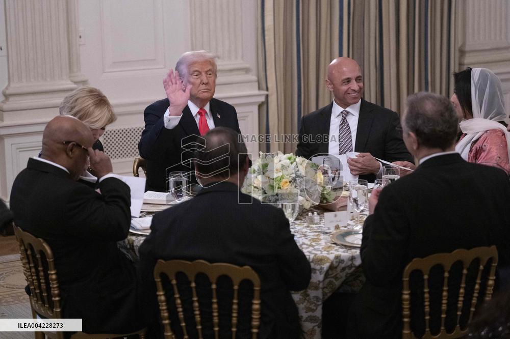 President Donald J Trump participates in the White House Iftar Dinner