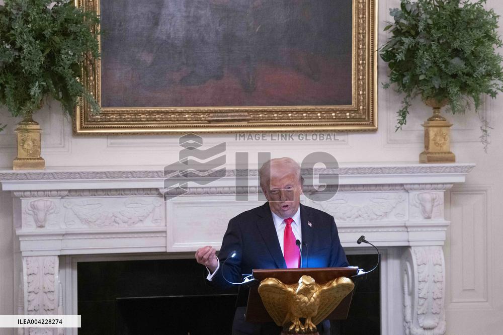 President Donald J Trump participates in the White House Iftar Dinner