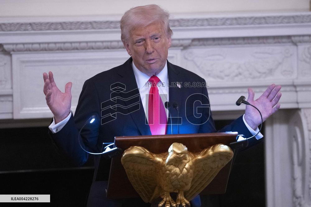 President Donald J Trump participates in the White House Iftar Dinner