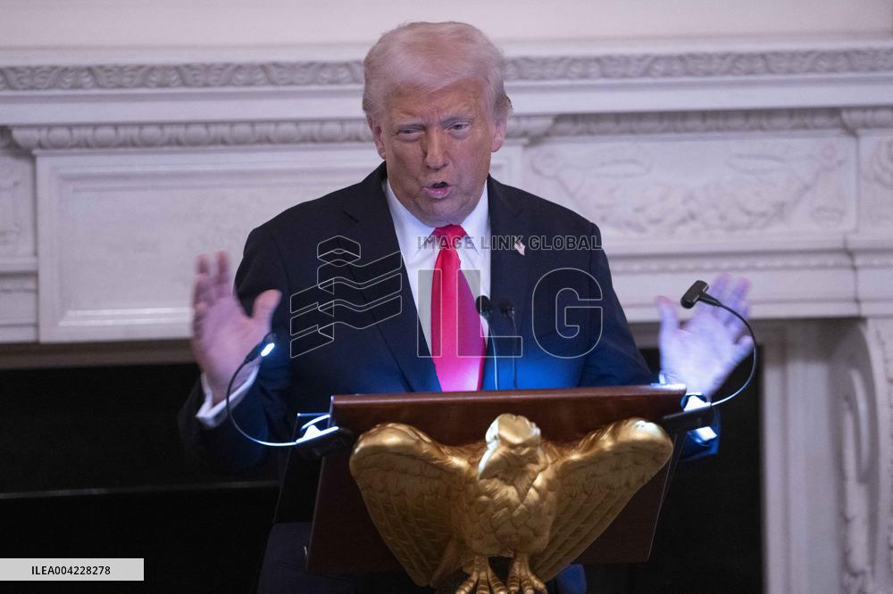 President Donald J Trump participates in the White House Iftar Dinner