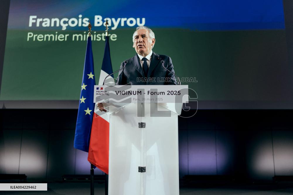 PM Bayrou At Viginum Forum - Paris