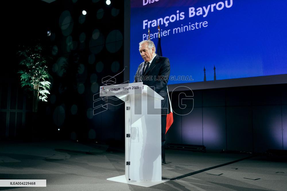 PM Bayrou At Viginum Forum - Paris
