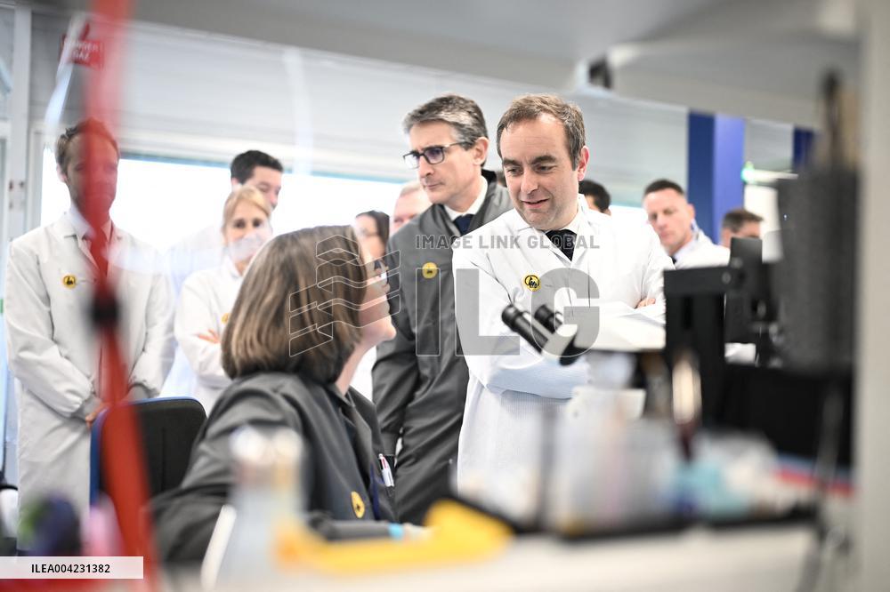 Sebastien Lecornu Visits Thales Site - France