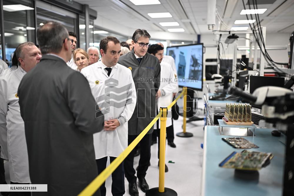 Sebastien Lecornu Visits Thales Site - France