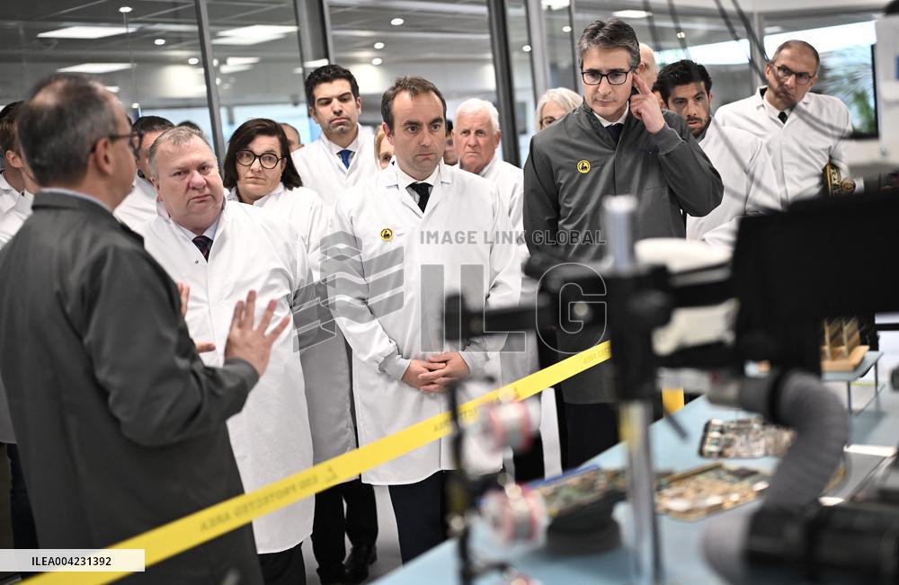 Sebastien Lecornu Visits Thales Site - France