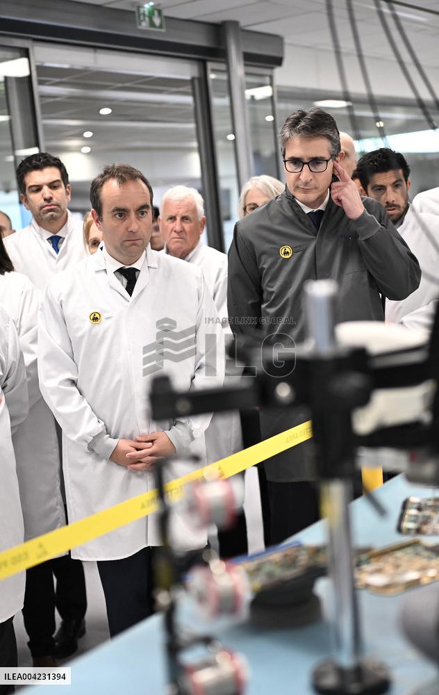 Sebastien Lecornu Visits Thales Site - France