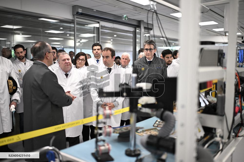 Sebastien Lecornu Visits Thales Site - France