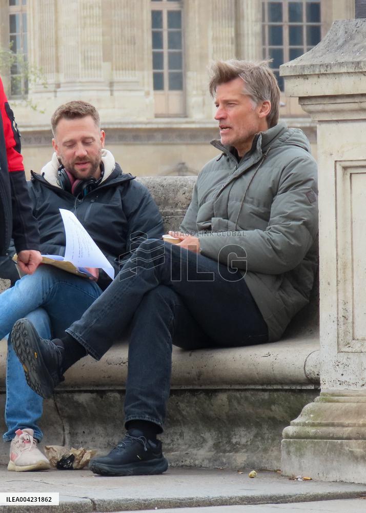 Jennifer Garner And Nikolaj Coster-Waldau On Set Of The Last Thing He Told Me - Paris