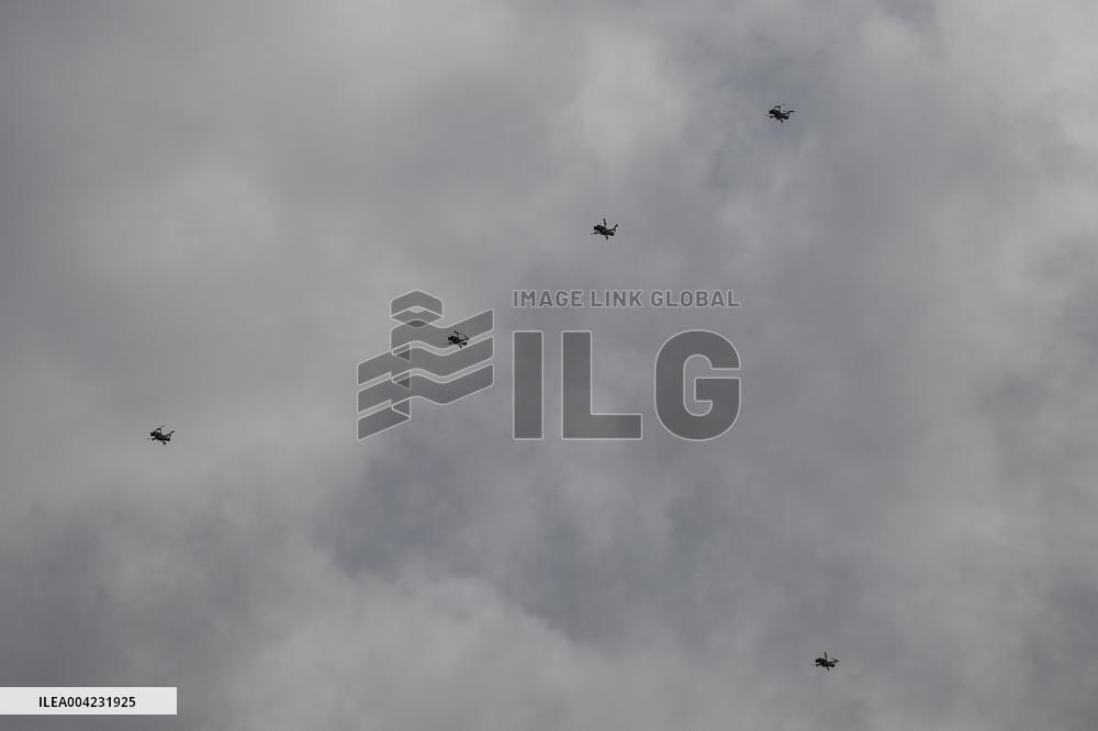 Drone Swarm And Bird Illustrations - France