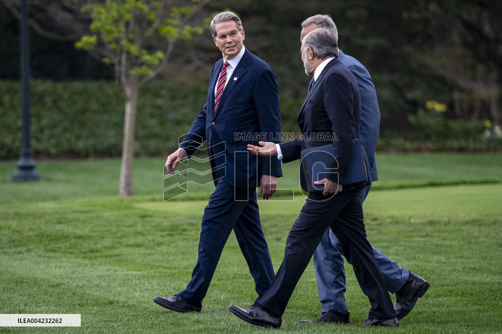 President Trump Departs the White House in Washington