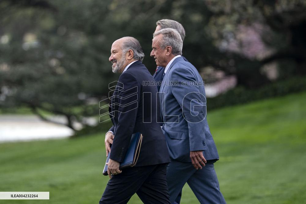 President Trump Departs the White House in Washington