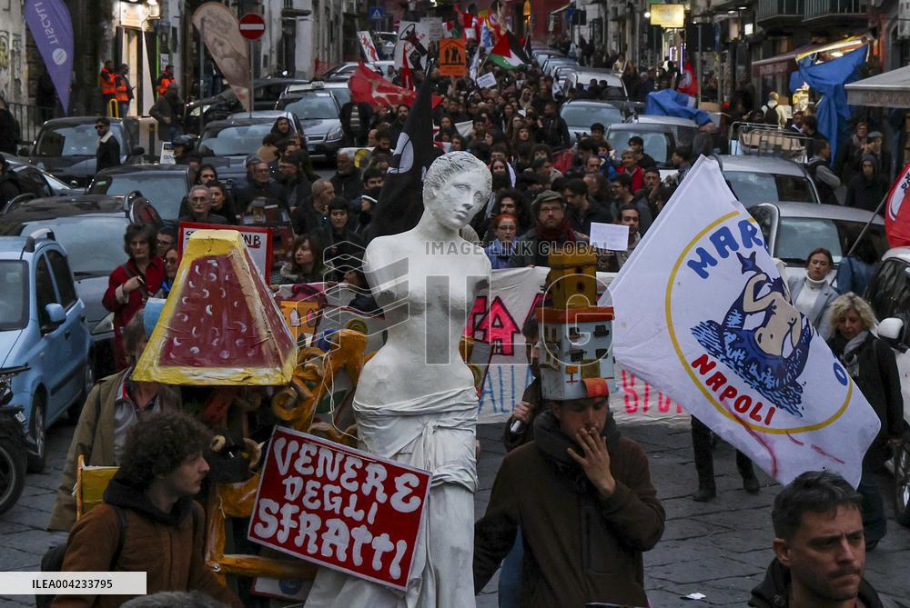 Demonstration Against Overtourism - Naples