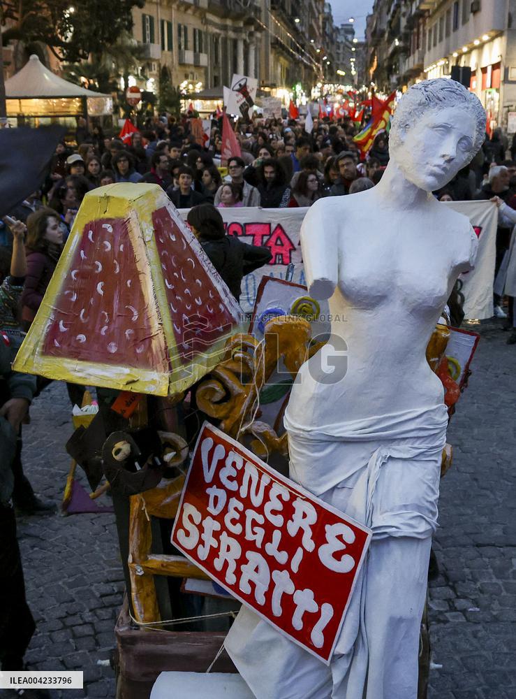 Demonstration Against Overtourism - Naples