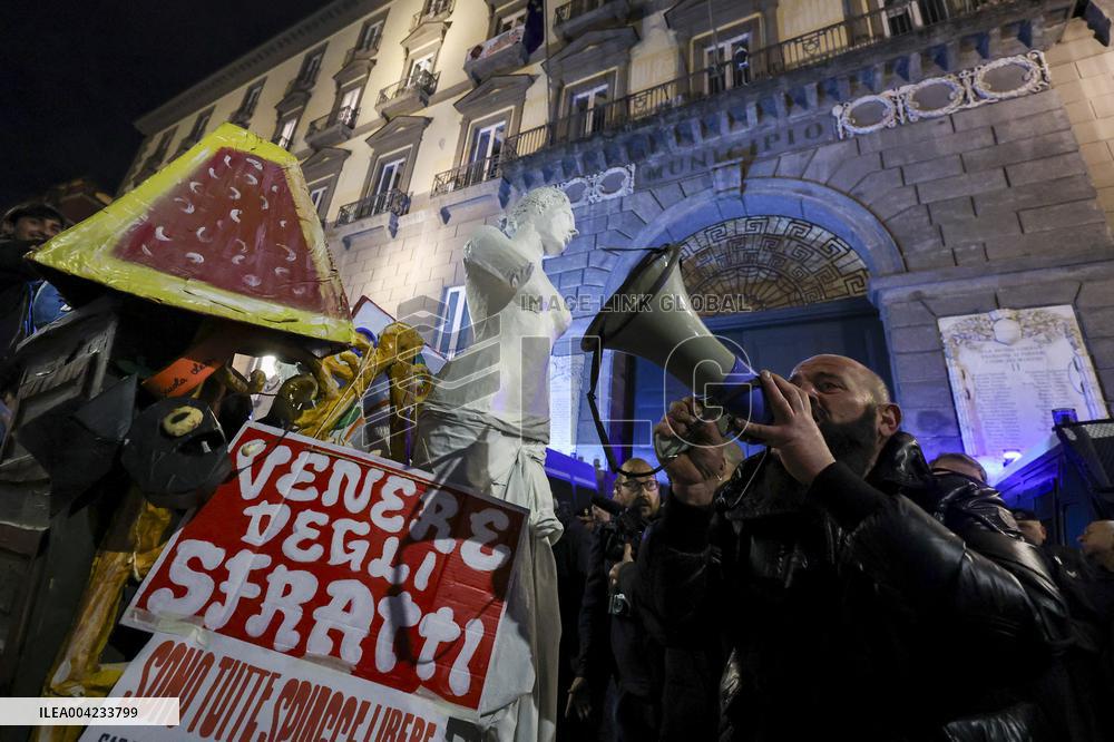 Demonstration Against Overtourism - Naples