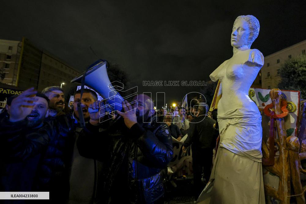 Demonstration Against Overtourism - Naples