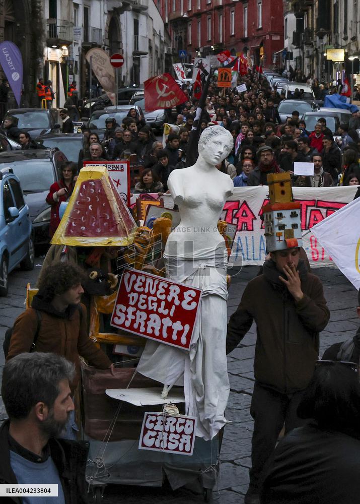 Demonstration Against Overtourism - Naples
