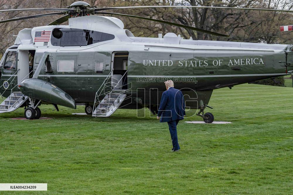 President Donald Trump Departs Washington