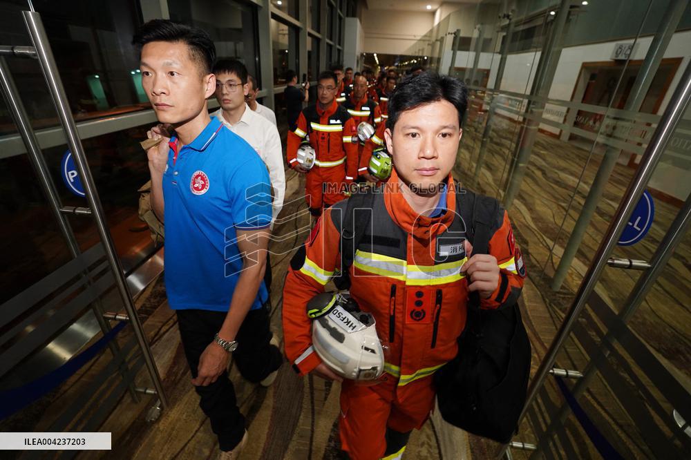 China Sar Rescue Team Arrives In Myanmar To Aid Earthquake Relief Efforts