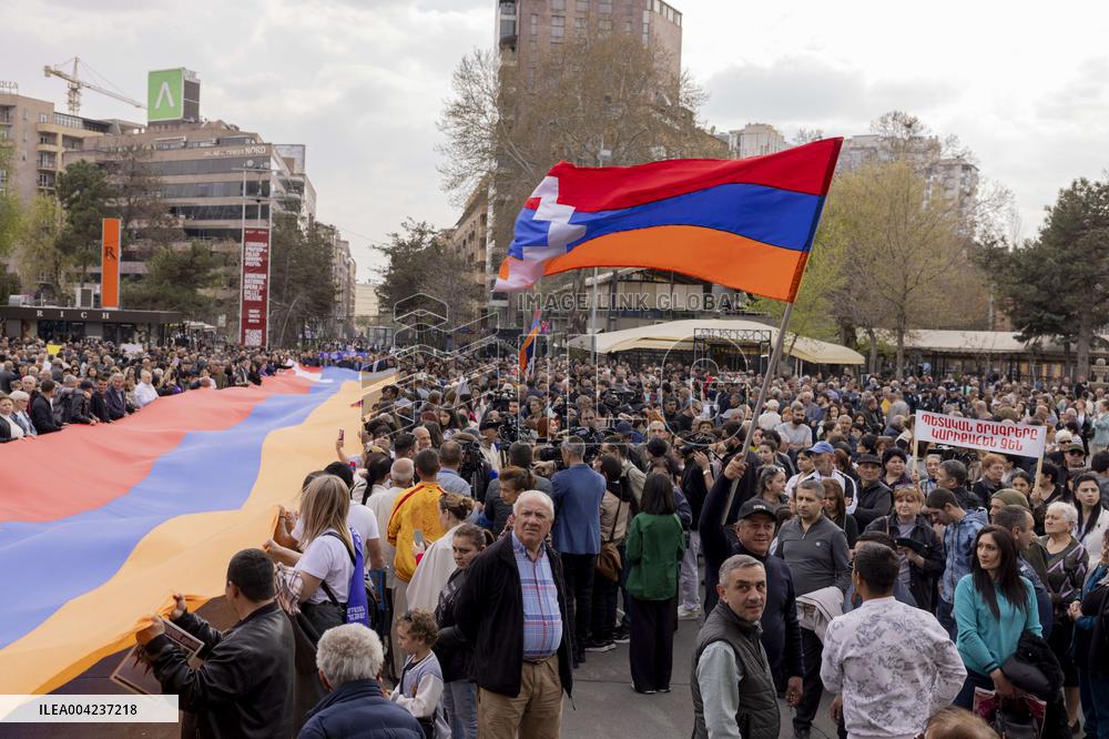 Armenians Rally For Karabagh - Yerevan