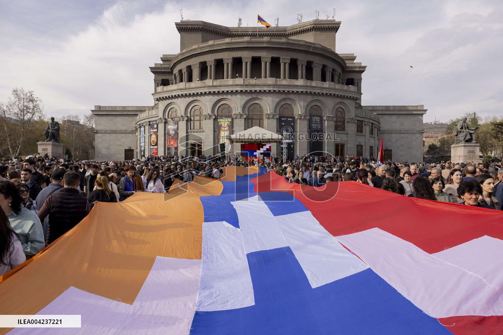 Armenians Rally For Karabagh - Yerevan