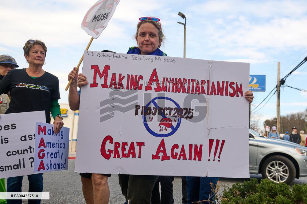 Tesla Takedown Global Day Of Action - Baltimore