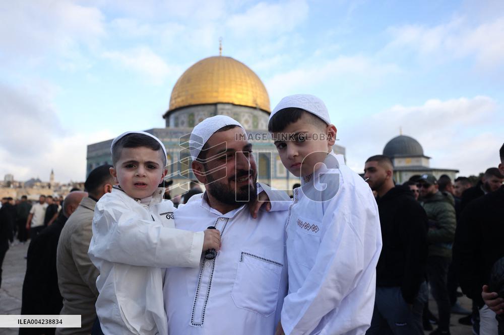 Eid celebrations at Al-Aqsa Mosque compound - Jerusalem