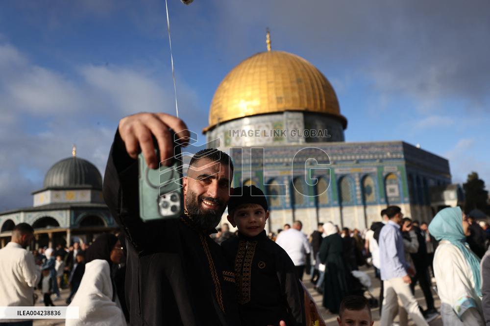 Eid celebrations at Al-Aqsa Mosque compound - Jerusalem