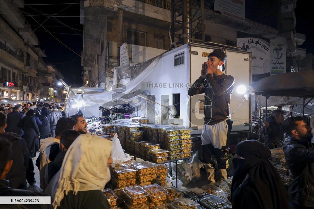 People Prepare For Eid Al Fitr In Idlib - Syria