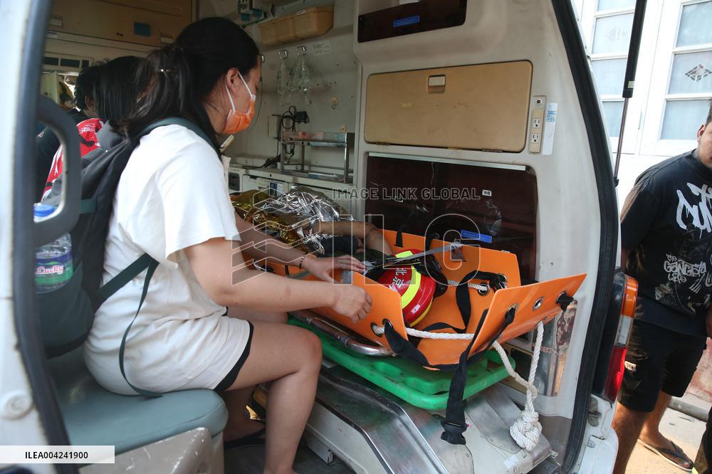 Rescue Search For Survivors Three Days After Quake - Myanmar