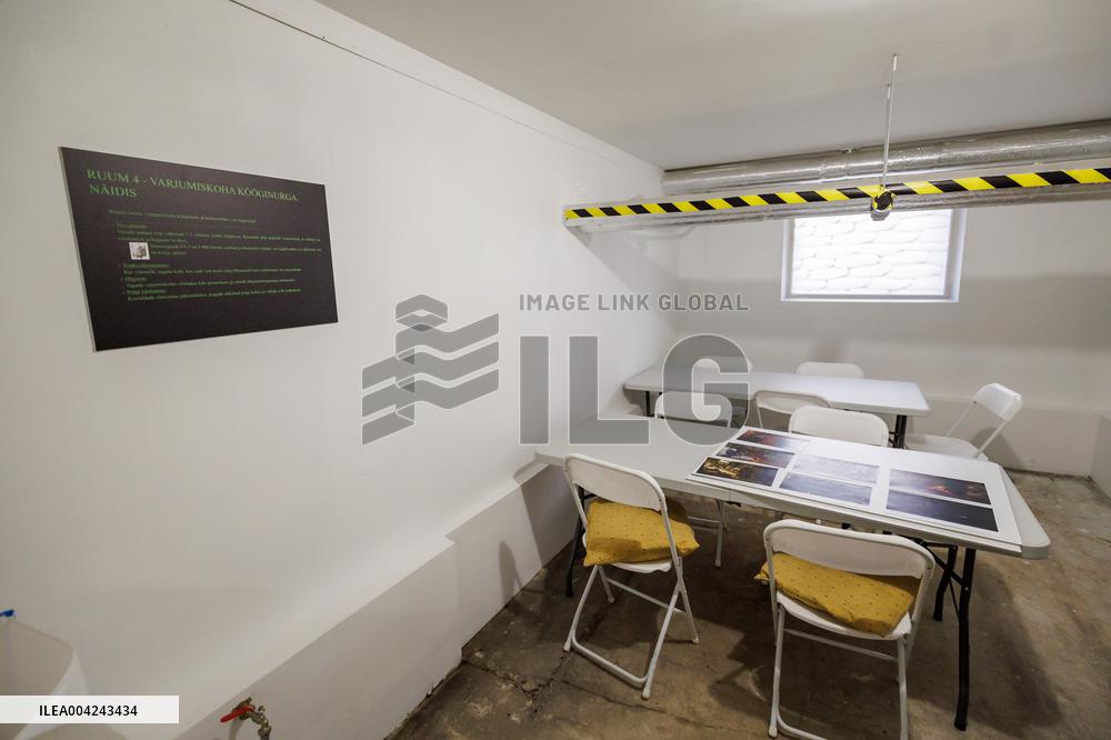 Shelter in the basement of an apartment building