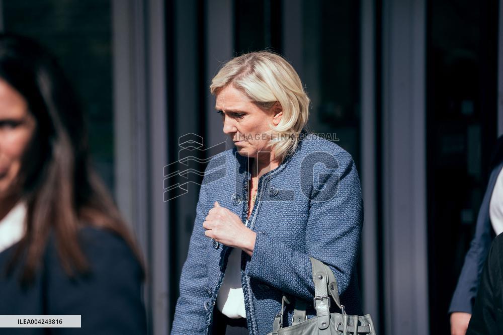 Le Pen RN Party leaves her Trial Verdict for EU Fund Embezzlement - Paris AJ