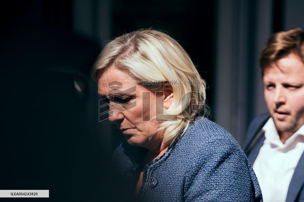 Le Pen RN Party leaves her Trial Verdict for EU Fund Embezzlement - Paris AJ
