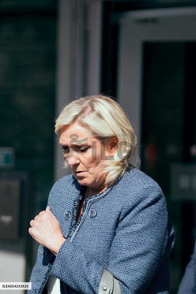Le Pen RN Party leaves her Trial Verdict for EU Fund Embezzlement - Paris AJ