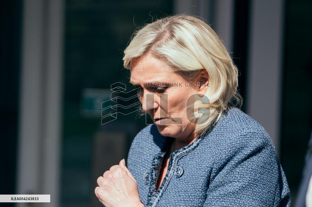 Le Pen RN Party leaves her Trial Verdict for EU Fund Embezzlement - Paris AJ