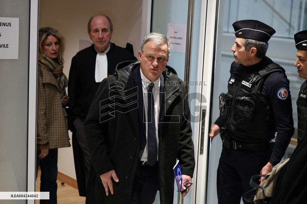 Le Pen RN Party Leaves Trial Verdict For Eu Fund Embezzlement - Paris