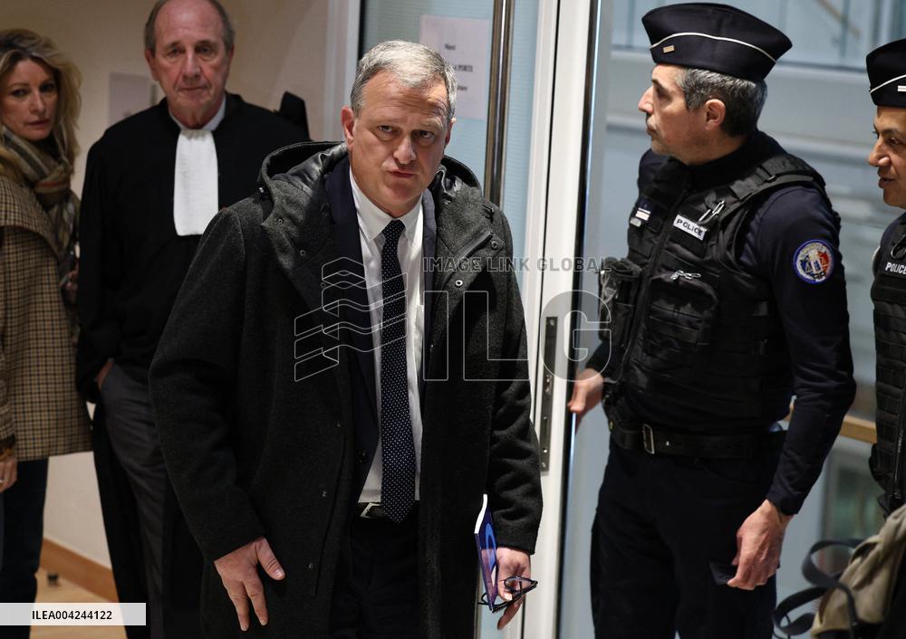 Le Pen RN Party Leaves Trial Verdict For EU Fund Embezzlement - Paris