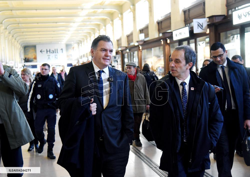 Reopening Of The Paris-Milan TGV Line in Paris