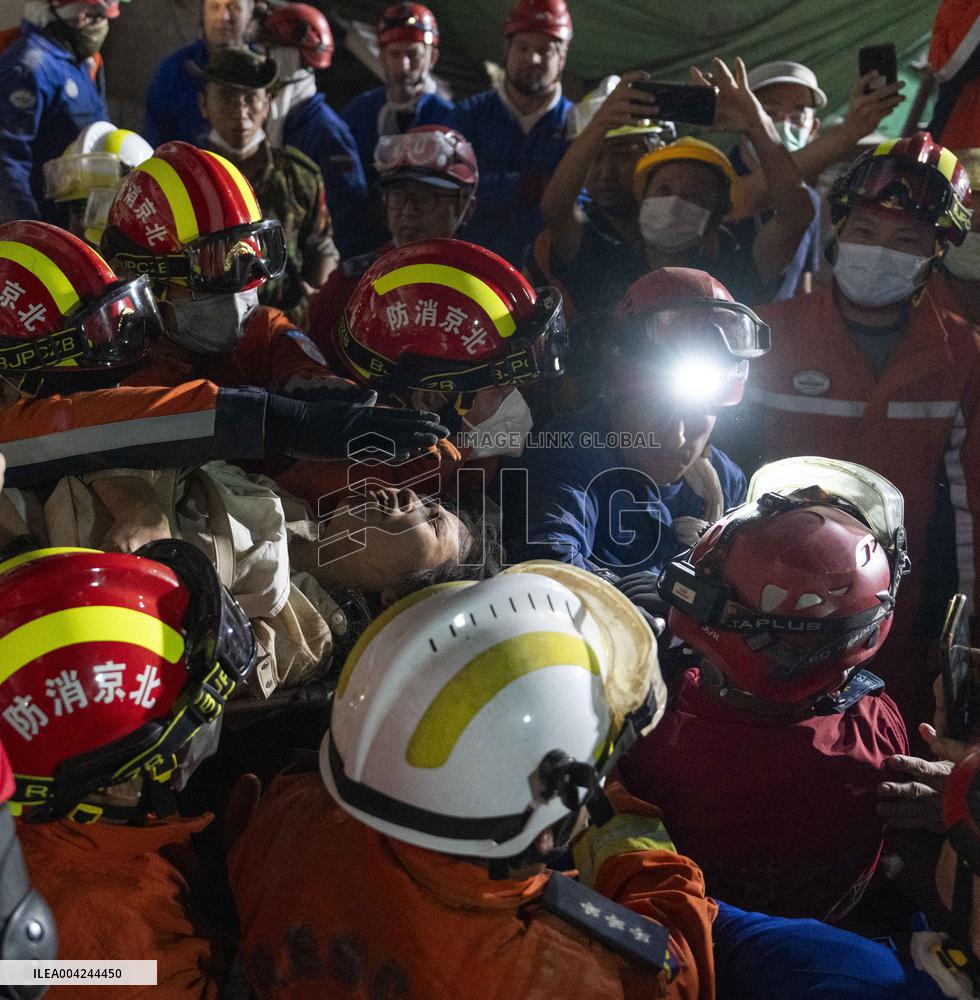 Rescue teams work in Mandalay - Myanmar