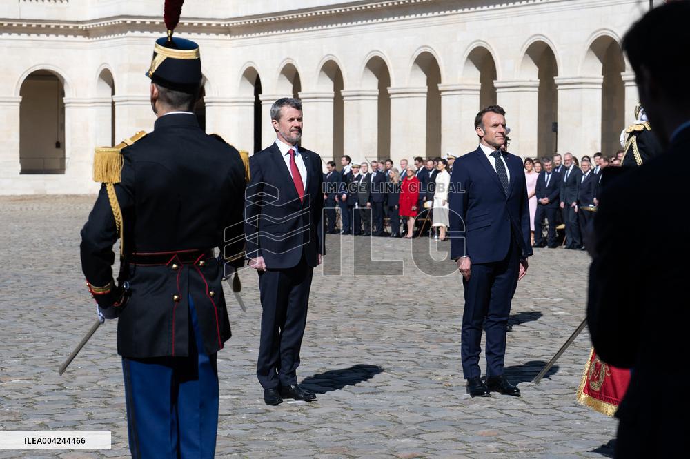 Welcoming Ceremony For The Danish Royal Couple - Paris