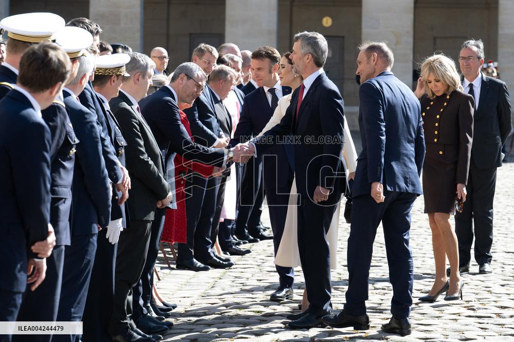 Welcoming Ceremony For The Danish Royal Couple - Paris