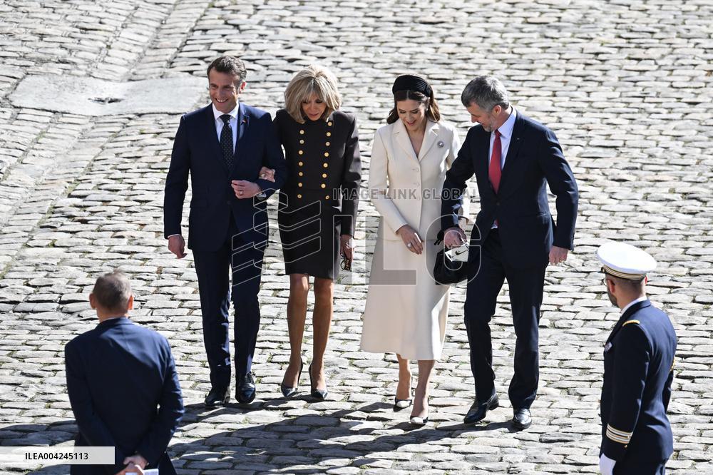 Welcome Ceremony For King Of Denmark At The Invalides - Paris