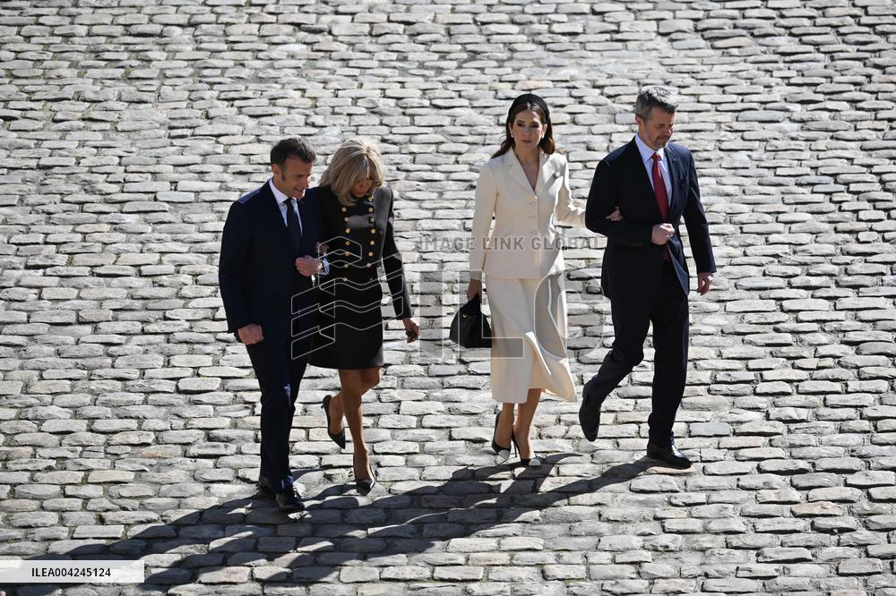 Welcome Ceremony For King Of Denmark At The Invalides - Paris