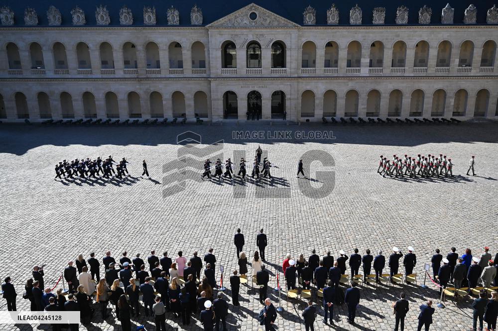 Welcome Ceremony For King Of Denmark At The Invalides - Paris
