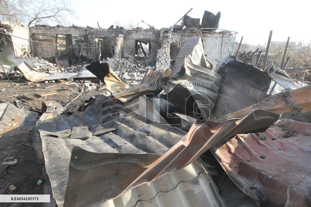 Russian drone attack on residential area in Dnipro