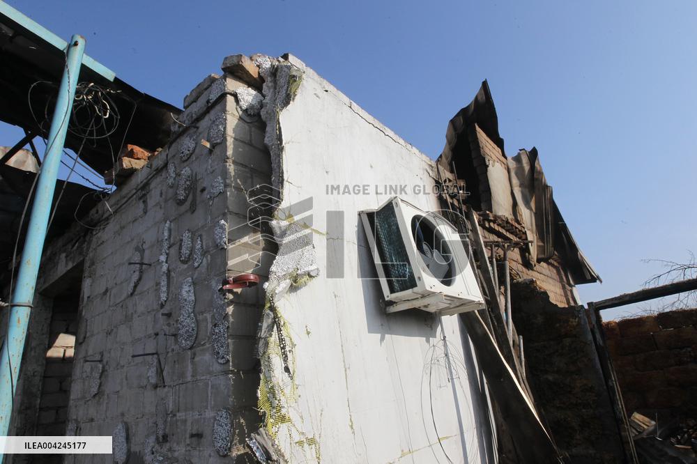 Russian drone attack on residential area in Dnipro