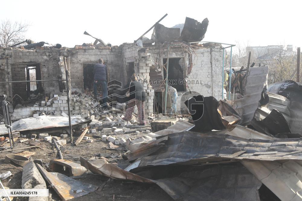 Russian drone attack on residential area in Dnipro