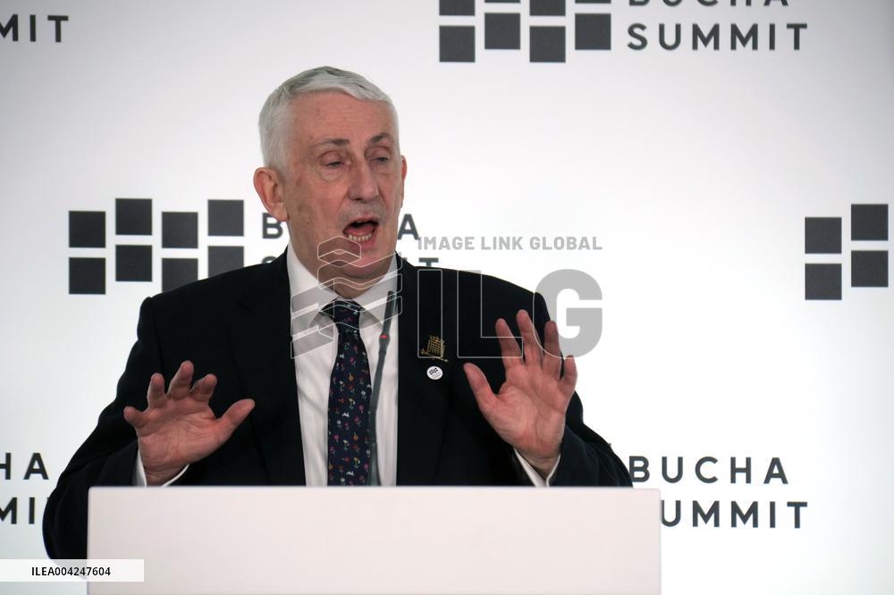 Briefing of Sir Lindsay Hoyle at Bucha Summit 2025