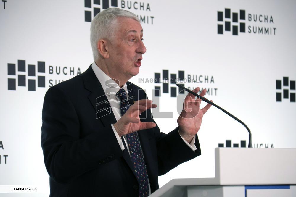Briefing of Sir Lindsay Hoyle at Bucha Summit 2025